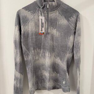 NWT Smartwool Gray Classic Thermal Merino Crew Base Layer Top Womens Size M